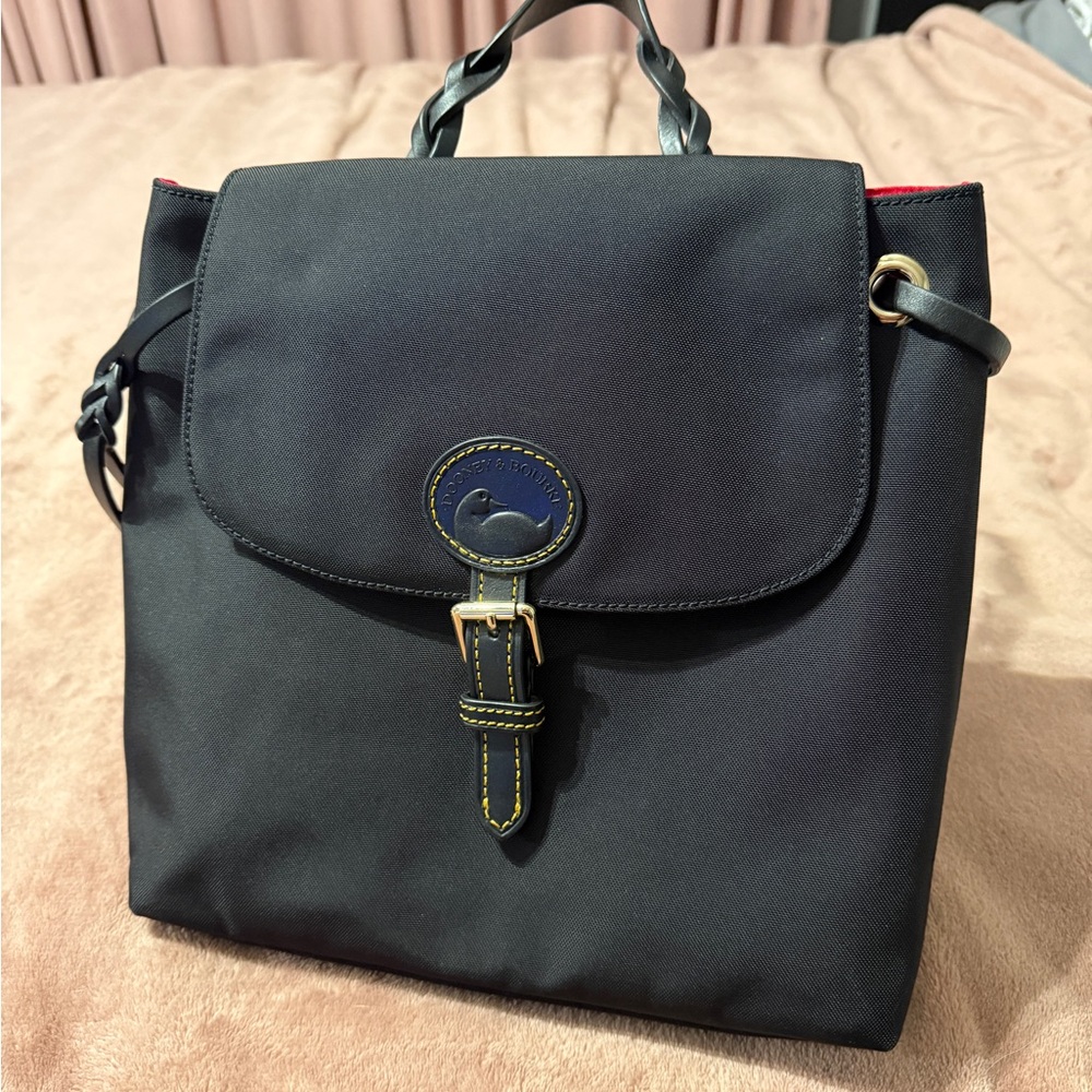 Dooney & Bourke Nylon Flap Backpack Black